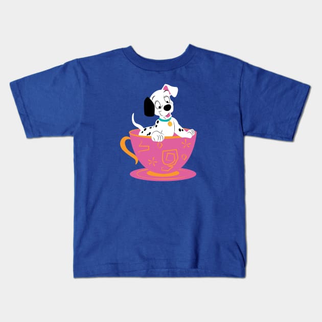 Dalmatian Teacup Kids T-Shirt by SarahLouiseNicholson